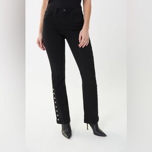 Joseph Ribkoff Flare Jeans with Button Cuff size 8